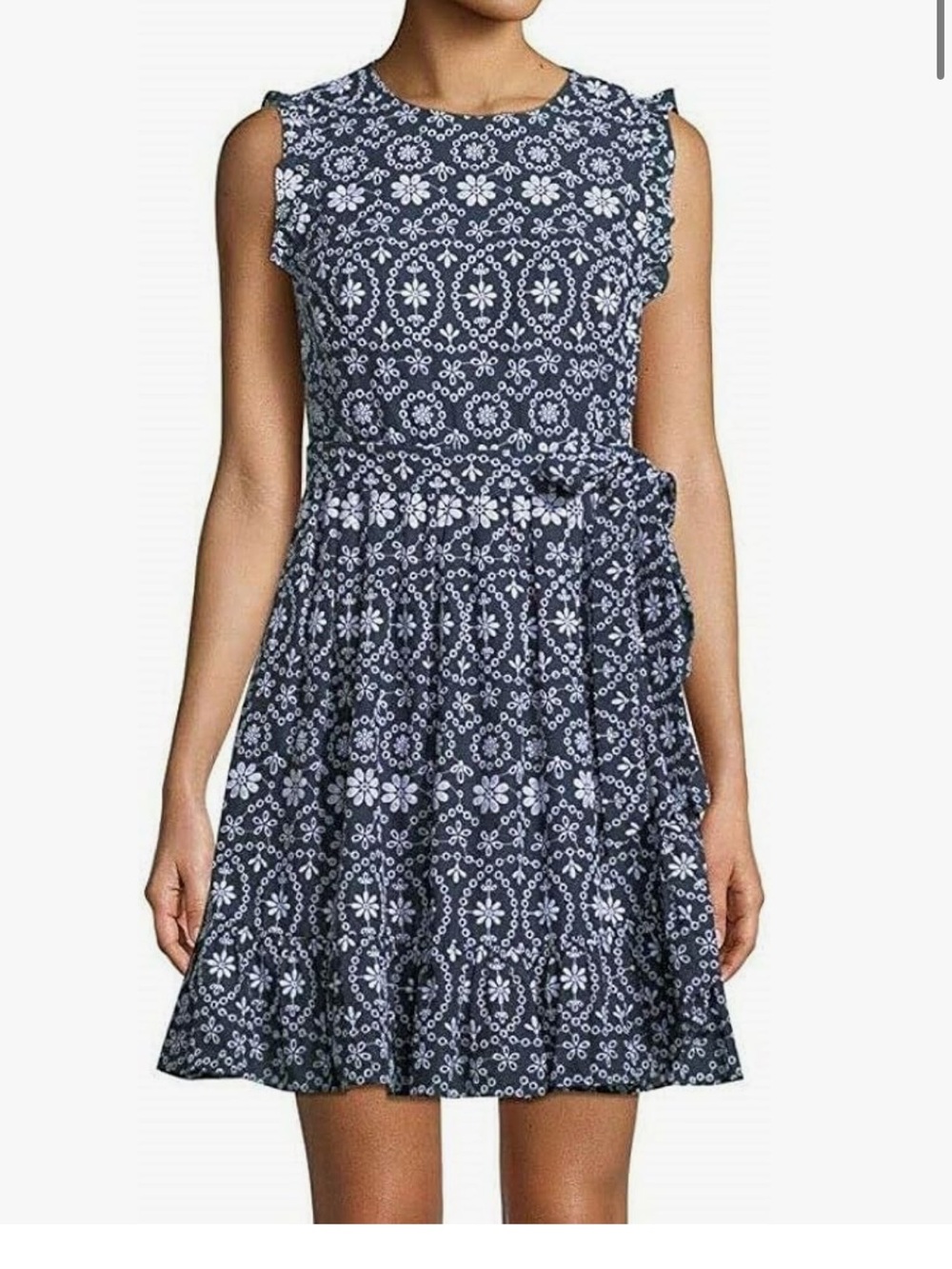 Kate Spade New York sleeveless eyelet wrap dress, “shore thing” size 2 - Picture 3 of 11